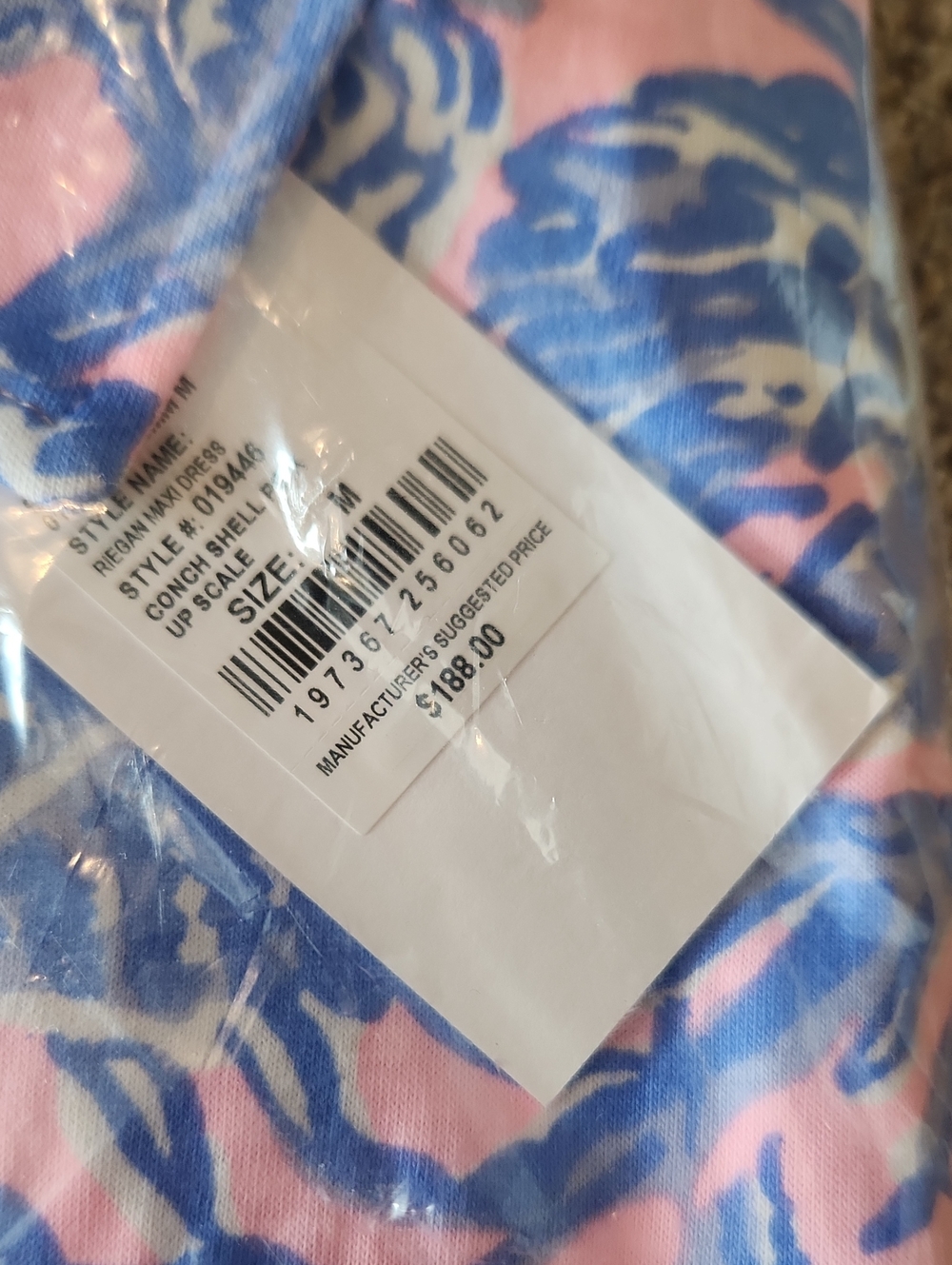 Lilly Pulitzer Pink and Blue Riegan Maxi Floral Dress - Picture 3 of 5